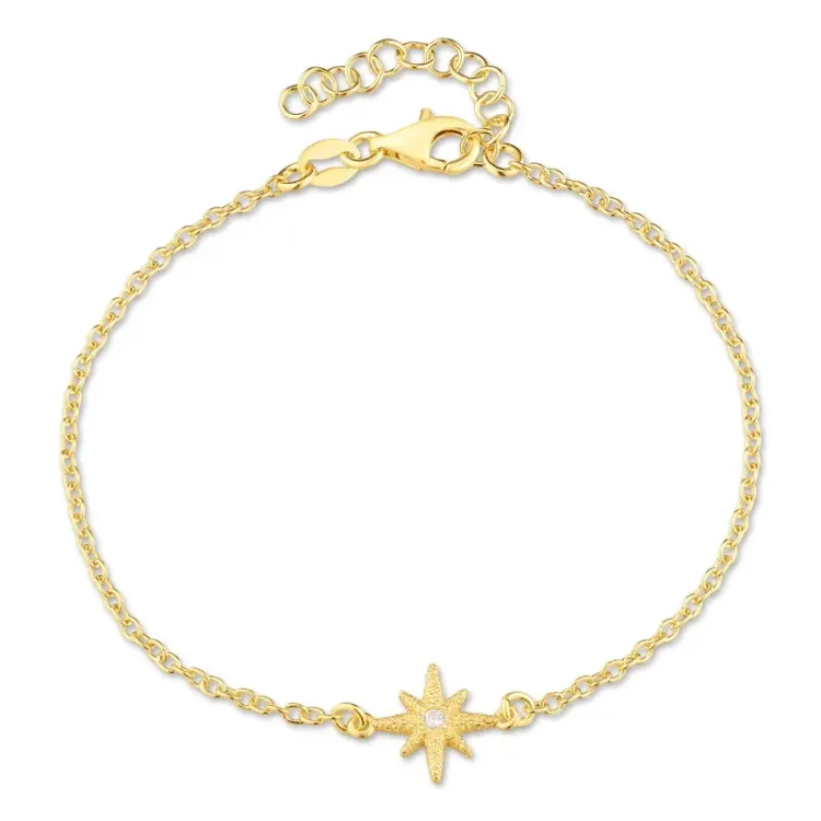verzamelmonster ster armband in verguld sterlingzilver met hanger in verguld sterlingzilver