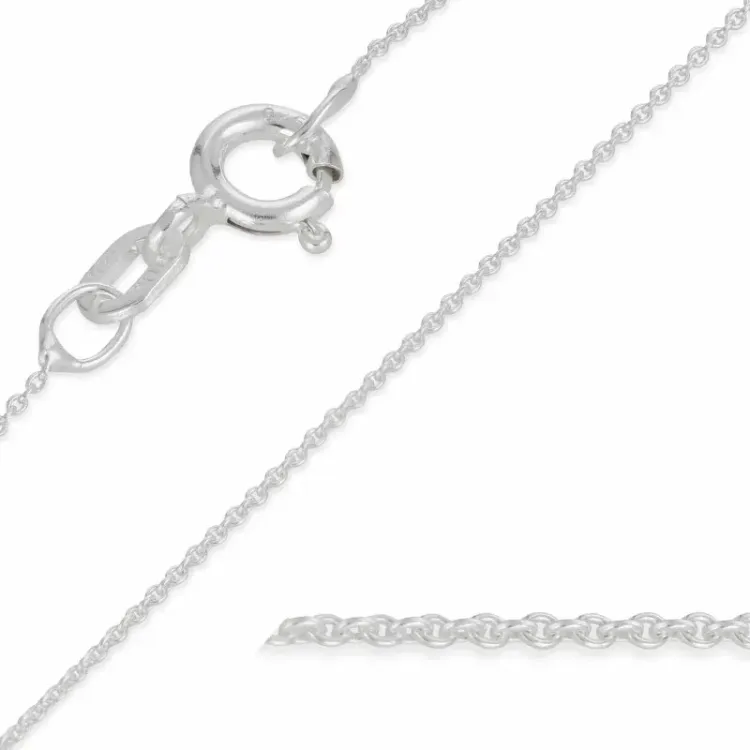 verzamelmonster BNH Anker ronde ketting in zilver 60 cm x 0,8 mm 