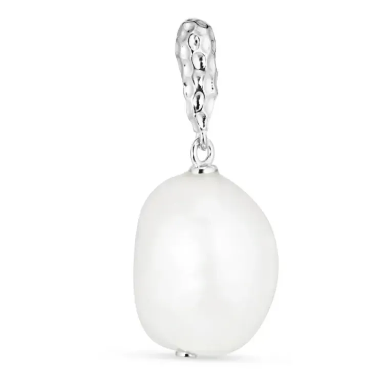 verzamelmonster parel hanger in zilver