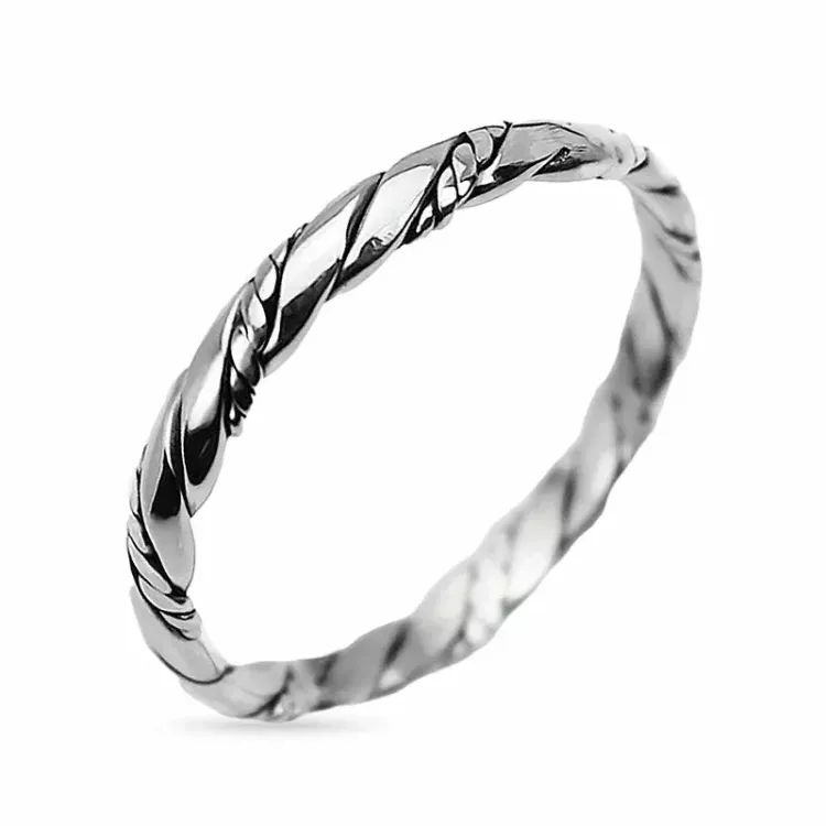 verzamelmonster gedraaide ring in geoxideerd sterlingzilver