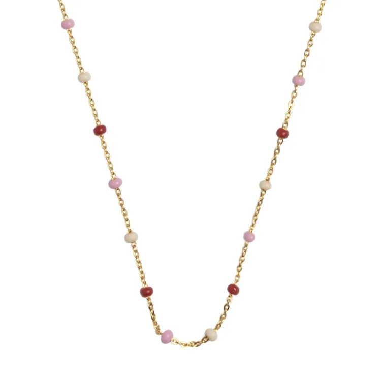 Enamel Lola Rosie ketting in verguld sterlingzilver