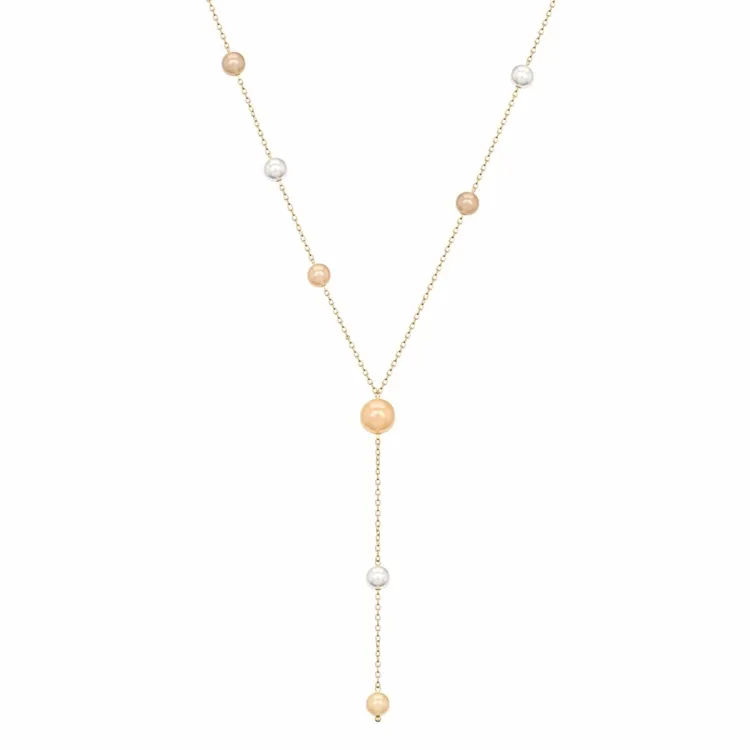 trochus Y-ketting in verguld staal - AURA