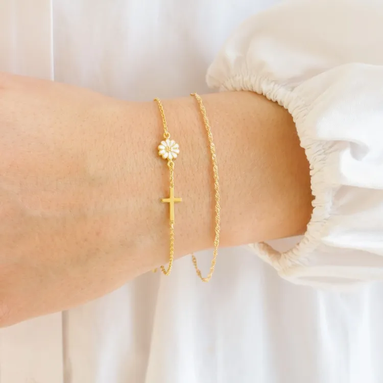 margriet armband in verguld sterlingzilver - Marie