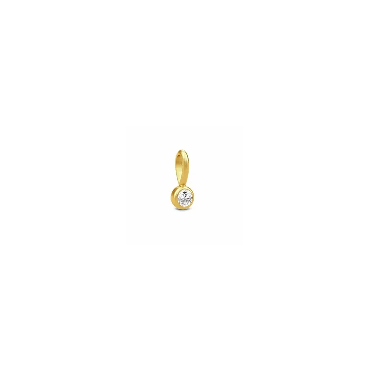 Julie Sandlau Grace hanger in verguld sterlingzilver witte zirkoon