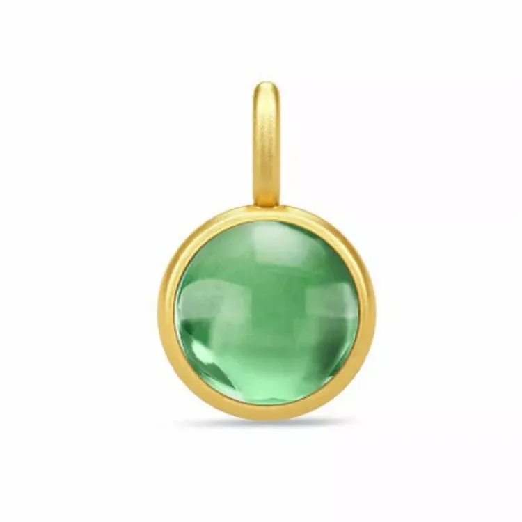 Julie Sandlau Primini hanger in verguld sterlingzilver groen kristal