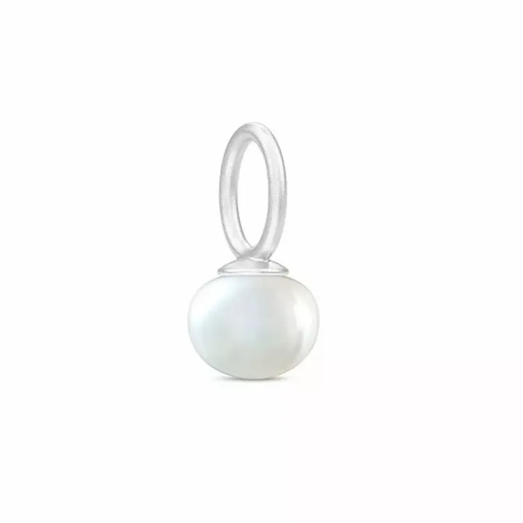 Julie Sandlau Perla hanger in satijn gerodineerd sterling zilver