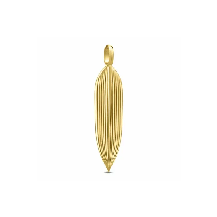 testsieraad Julie Sandlau blad hanger in verguld sterlingzilver