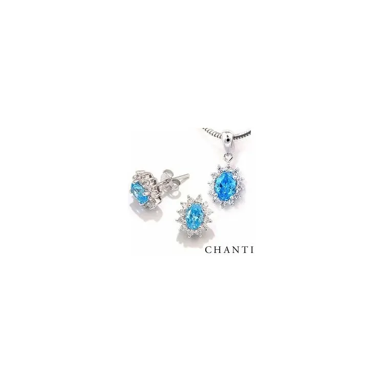 Set in gerodineerd zilver zonder ketting