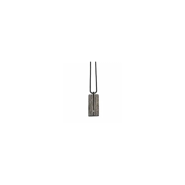 RebekkaRebekka Olivia necklace hanger met ketting in zwart gerhodineerd zilver witte zirkoon