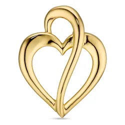 hart hanger in verguld sterlingzilver