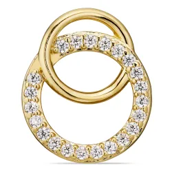 zirkoon hanger in verguld sterlingzilver