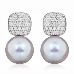 parel oorbellen in zilver