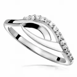 ovale zirkoon ring in gerodineerd zilver