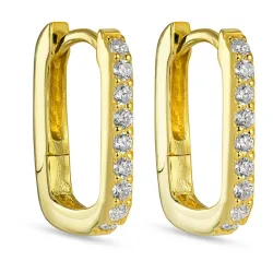 zirkoon creool in verguld zilver - Lumé Illume