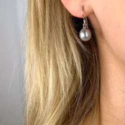 8-8,5 mm parel oorbellen in zilver