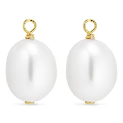 8-8,5 mm parel hangers voor oorbellen in verguld zilver - Mix & Match