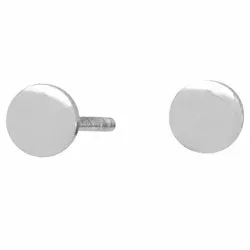 NORDAHL ANDERSEN Button oorbellen in gerodineerd zilver