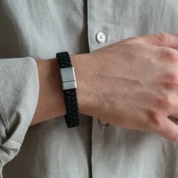 Nordahl andersen zwart armband in leren