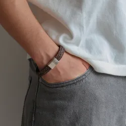 Nordahl andersen bruine armband in leren