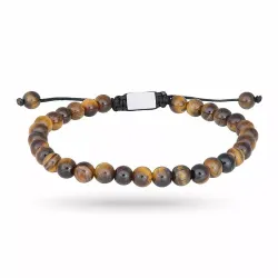 NORDAHL ANDERSEN armband in staal bruin tijgeroog