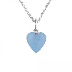 NORDAHL ANDERSEN hart blauwe caledoniet ketting in gerodineerd zilver blauwe caledoniet