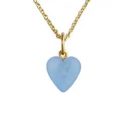 NORDAHL ANDERSEN hart ketting in verguld sterlingzilver blauwe caledoniet