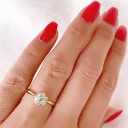 elegant diamant ring in 14 karaat goud 0,40 ct