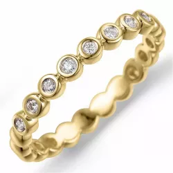 diamant ring in 14 karaat goud 0,08 ct