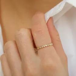 diamant ring in 14 karaat goud 0,08 ct