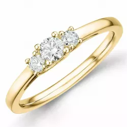 Diamant ring in 14 karaat goud 0,20 ct 0,13 ct