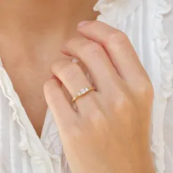 Diamant ring in 14 karaat goud 0,20 ct 0,13 ct