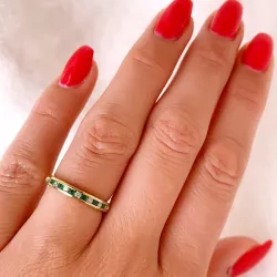 Smaragd diamant ring in 14 karaat goud 0,14 ct 0,14 ct