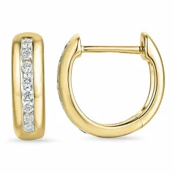 12 mm diamant creool in 14 karaat goud met diamant 