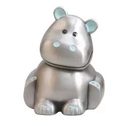 Geboortegeschenken: doopcadeau nijlpaard spaarvarken in vertind  model: 152-76206