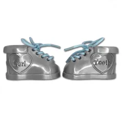 Geboortegeschenken: babyschoen eerste tand-haarlok in vertind  model: 154-73148