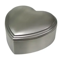 Geboortegeschenken: 12 x 12 cm hart sieradendoosje voor meisjes in vertind  model: 154-74472