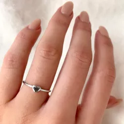 Simple Rings hart ring in zilver