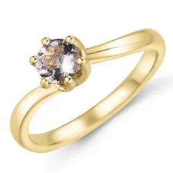 morganiet solitaire ring in 14 karaat goud 0,43 ct