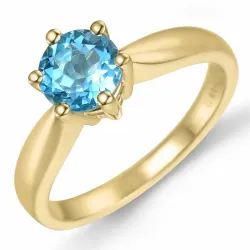 topaas solitaire ring in 14 karaat goud 1,35 ct