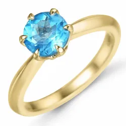 topaas solitaire ring in 14 karaat goud 1,35 ct