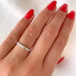 diamant ring in 14 karaat witgoud 0,20 ct
