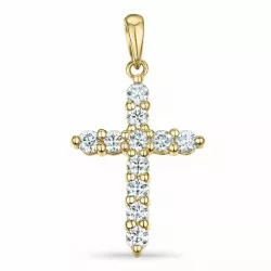 kruis diamant hanger in 14 caraat goud 0,561 ct