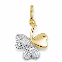 diamanten hanger in 14 caraat goud met rhodium 0,0112 ct