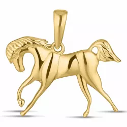 paarden hanger in 9 karaat goud