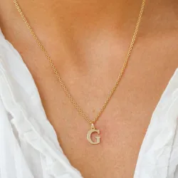 letter g hanger in 9 karaat goud - My Letter