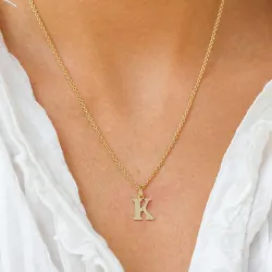 letter k hanger in 9 karaat goud - My Letter