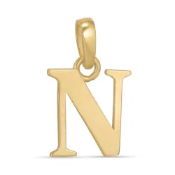 letter n hanger in 9 karaat goud - My Letter