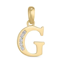 letter g zirkoon hanger in 9 karaat goud - My Letter