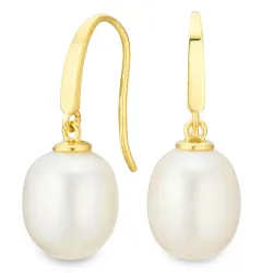 9-9,5 mm parel oorbellen in 9 karaat goud - Gold Collection