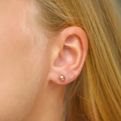 1/2 paar 5 mm oorbellen in 9 karaat goud - Gold Collection